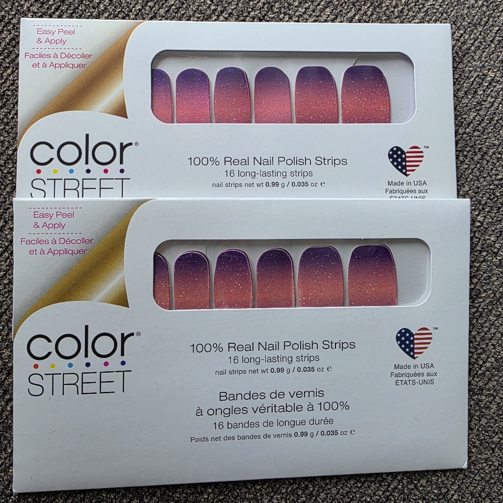 Color Street Nail Polish Strips - Pink and Purple Ombre